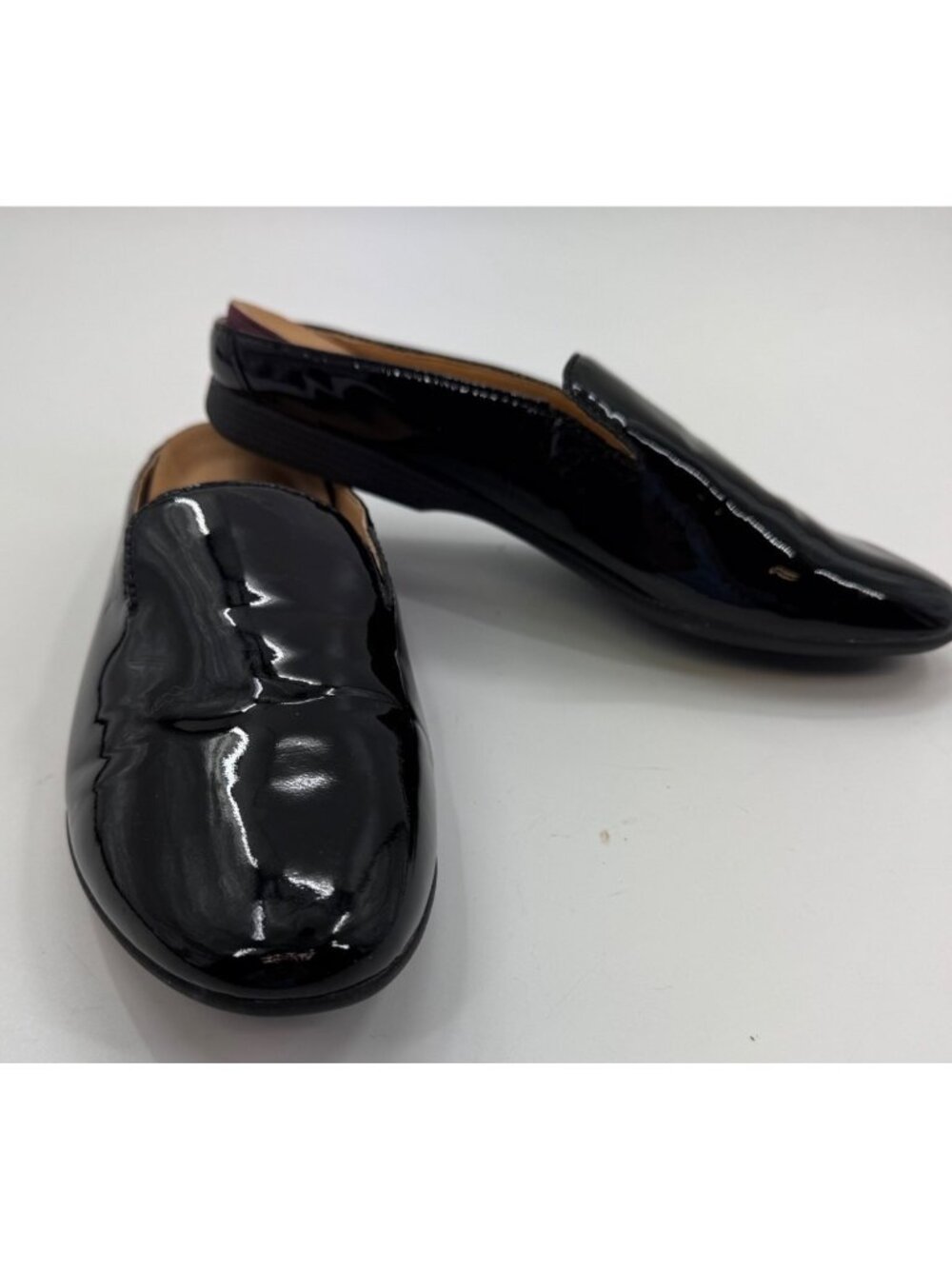 Dansko Womens Lexie Black Patent Leather Slip-On Loafers Size 39 or 8